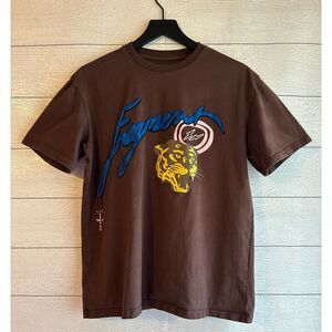 Travis Scott Cactus Jack for Fragment Icons Brown T-Shirt Size Medium